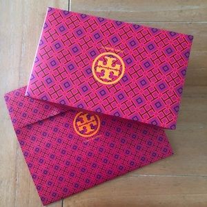 Tory Burch Shoe Box with decorative carton bag